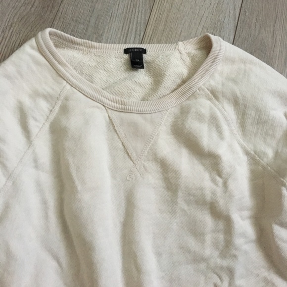 J Crew tan cream sweater sweatshirt- worn one time long xs - Picture 2 of 3